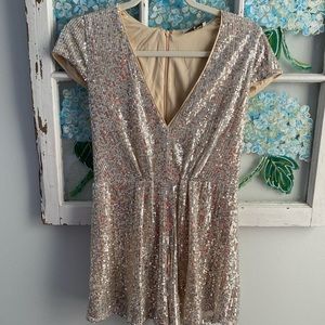 Rose Gold Sequin Romper